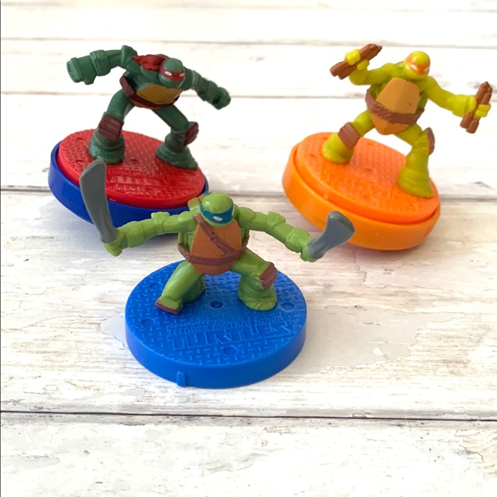 Teenage Mutant Ninja Turtles Set of 3 Happy Meal McDonald’s Toys Figures